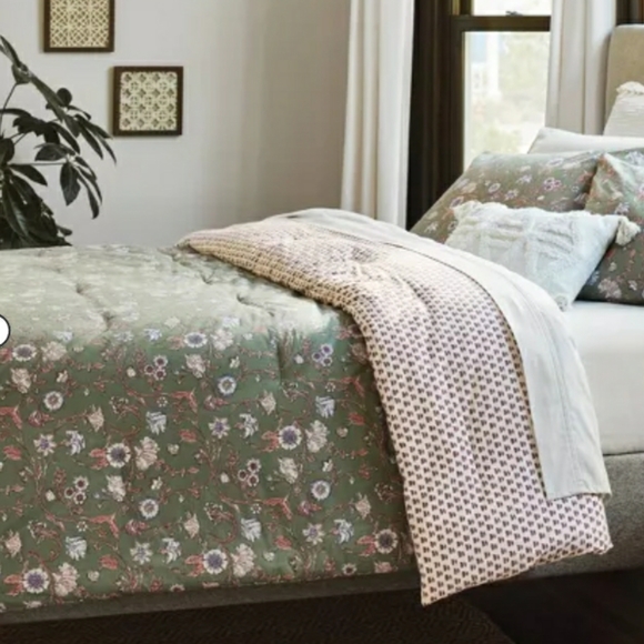 New Threshold Boho reversible printed comforter & sham set Full/Queen - Picture 6 of 12